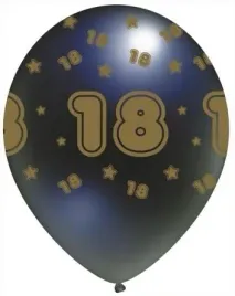 balon-18-czarno-zloty-5szt