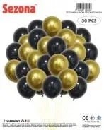 balony-czarno-zlote-50szt