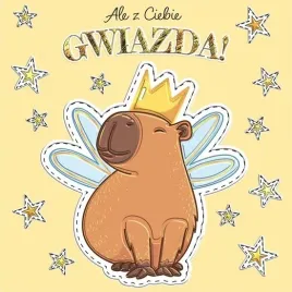 karnet-kw-urodziny-kapibara-gwiazda