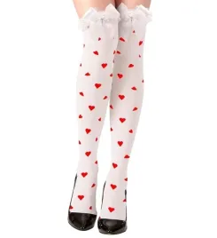 samonosne-ponczochy-kobiece-biale-w-czerwone-serca