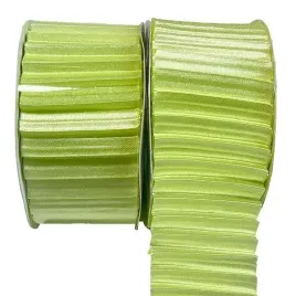 wstazka-satynowa-karbowana-40mm-3m-zielona