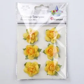 papierowe-roze-na-druciku-40mm-zolte-6szt
