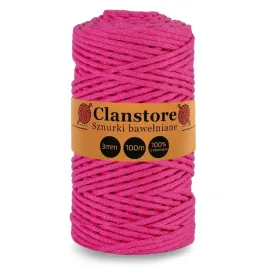 sznurek-bawelniany-do-makramy-3mm-100m-pleciony-z-rdzeniem-fuksja
