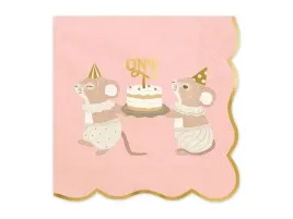 serwetki-one-myszki-rozowy-33x33cm-12szt