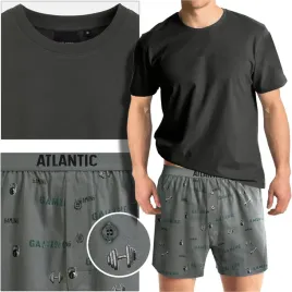 atlantic-pizama-meska-krotka-zestaw-100percent-bawelny-nmp007-khaki-czarny-xl