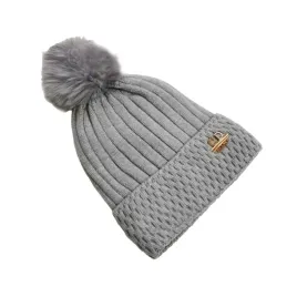 czapka-zimowa-dzianinowa-dla-doroslych-szara-z-pomponem-akryl-100percent