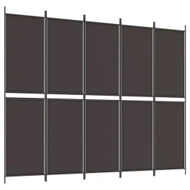 parawan-5-panelowy-brazowy-250x200-cm-tkanina