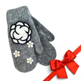 rekawiczki-zimowe-dla-kobiet-szare-z-perelkami-i-kwiatuszkami-30percent-baweln