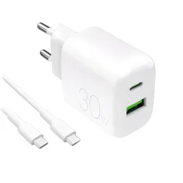 ladowarka-sieciowa-usb-a-usb-c-z-kablem-usb-c-30w-1-2m-biala