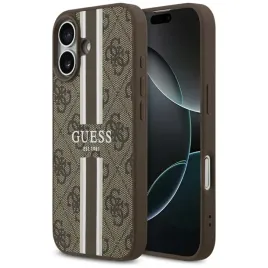 guess-4g-printed-stripes-magsafe-etui-iphone-17-brazowy