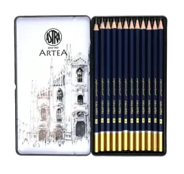 zestaw-olowkow-do-szkicowania-artea-w-metalowym-pudelku-12-szt