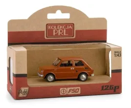 fiat-126p-maluch-brazowy-daffi-skala-1-43-metalowy-kolekcja-prl