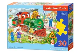 puzzle-konturowe-30-elementow-green-locomotive-wiek-4-castorland