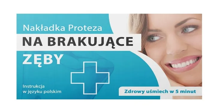 Sztuczne zęby tymczasowe implanty nakładka górna i dolna złamany ząb x2 szt