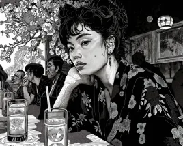 plakat-50x40cm-czarne-kimono