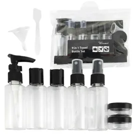 zestaw-buteleczek-podroznych-9-sztuk-do-kosmetykow-z-pompka-i-atomizere