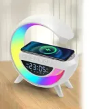 lampka-biurkowa-nocna-oswietlenie-biurko-rgb-ladowarka-zegar-budzik-glosnik-stan-nowy