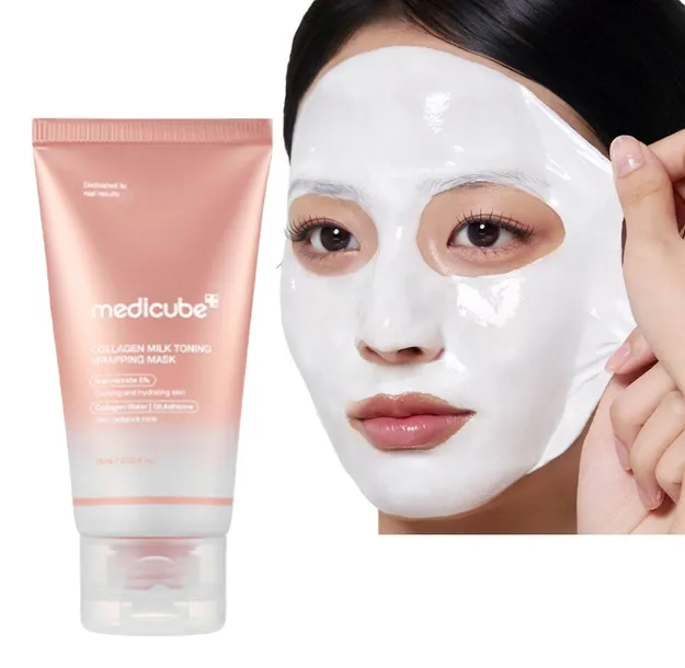 MEDICUBE COLLAGEN MILK TONING WRAPPINK MASK KOSMETYKI KOREAŃSKIE 75ml