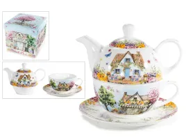 zestaw-dzbanek-350ml-filizanka-200ml-talerzyk-wiosenne-zdobienia-porcelana