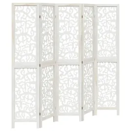 parawan-pokojowy-5-panelowy-bialy-lite-drewno-paulowni