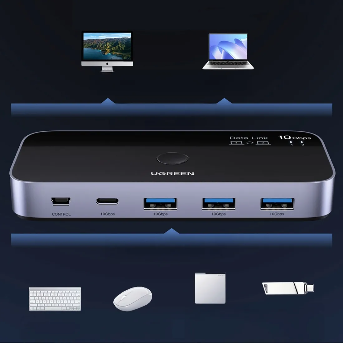 przelacznik-switch-usb-c-usb-a-10gb-s-szary