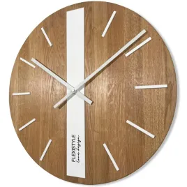 zegar-scienny-drewniany-do-salonu-cichy-dab-klasyk-50cm-bialy