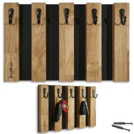 drewniany-wieszak-na-klucze-klucze-reczniki-ubrania-organizer-lamele-30cm