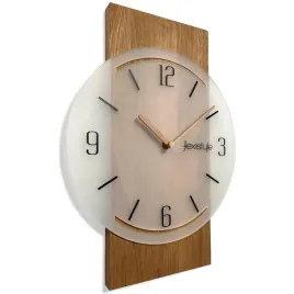 drewniany-debowy-zegar-scienny-geometric-40cm-bialy-mrozony-cichy-do-salonu