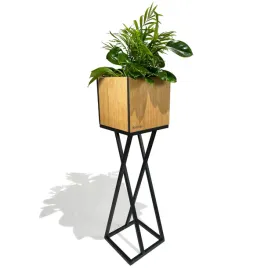 kwietnik-stojacy-metalowy-loft-debowy-drewniany-industrial-wysoki-22x22x80
