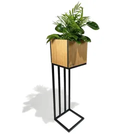 kwietnik-stojacy-metalowy-loft-debowy-drewniany-harmonic-wysoki-22x22x80