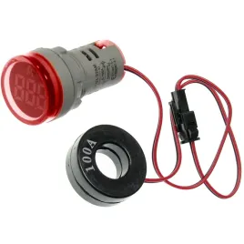 kontrolka-led-22mm-czerwona-miernik-pradu-amperomierz-100a
