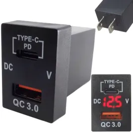 ladowarka-samochodowa-montazowa-usb-12v-24v-qc3-0-pd-czerwony-woltomierz