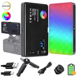 lampa-led-rgb-w-cl120-2500-9000k-cri-95-3100mah-do-vlog-youtube-fotografii