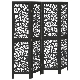 parawan-pokojowy-4-panelowy-czarny-lite-drewno-paulowni