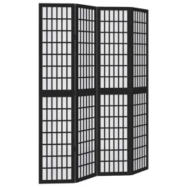 parawan-pokojowy-4-panelowy-czarny-lite-drewno-paulowni