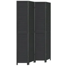 parawan-pokojowy-4-panelowy-czarny-lite-drewno-paulowni