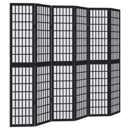 parawan-pokojowy-6-panelowy-czarny-lite-drewno-paulowni