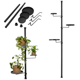 czarny-kwietnik-rozporowy-teleskopowy-na-kwiaty-3-donice-pionowy-wysoki