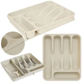 rozsuwany-organizer-na-sztucce-regulowany-wklad-kuchenny-do-szuflady-bezowy