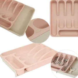 rozsuwany-organizer-na-sztucce-regulowany-wklad-kuchenny-do-szuflady-rozowy