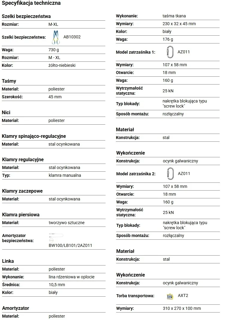 zestaw-szelki-bezpieczenstwa-protekt-basic-3s-stan-nowy