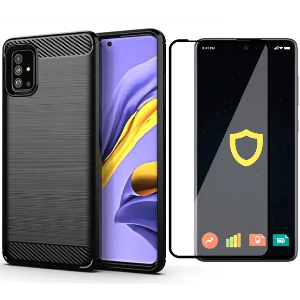etui-pancerne-carbon-do-galaxy-a71-pelne-szklo-kolor-czarny