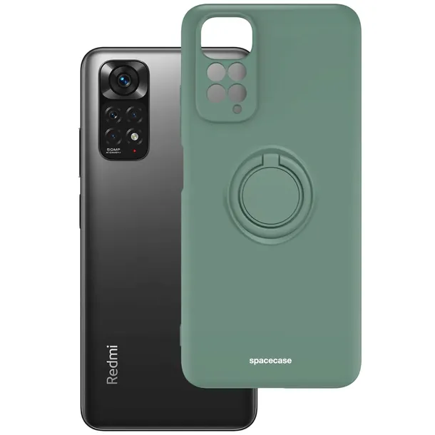 etui-matowe-do-redmi-note-11-11s-spacecase-silicone-ring-szklo-kolor-zielony