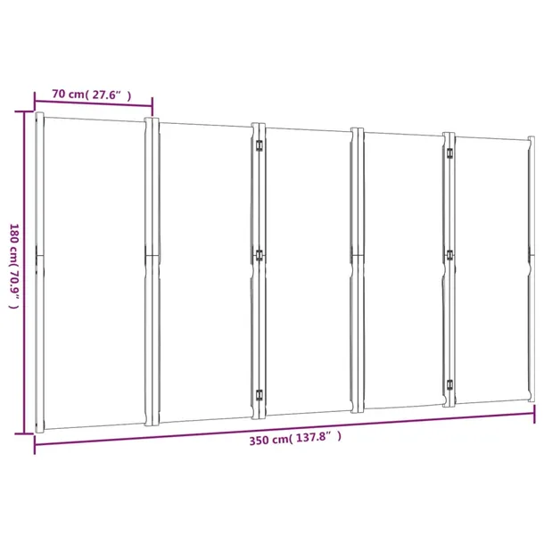 parawan-5-panelowy-taupe-350x180-cm-stan-nowy-marka-vidaxl