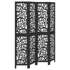 parawan-pokojowy-4-panelowy-czarny-lite-drewno-paulowni