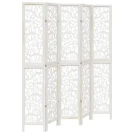 parawan-pokojowy-5-panelowy-bialy-lite-drewno-paulowni