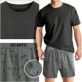 atlantic-pizama-meska-krotka-zestaw-100percent-bawelna-nmp007-khaki-bezowy-l