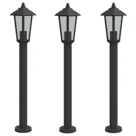 lampy-ogrodowe-na-slupku-3-szt-czarne-80-cm-stal-nierdzewna