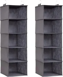 lifewit-2-sztuki-polki-wiszace-szare-5-przegrodek-z-metalowymi-haczykami