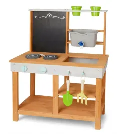 drewaniana-kuchnia-ogrodowa-dla-dzieci-akcesoria-tablica-doniczki